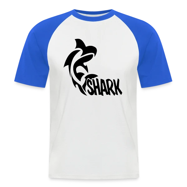 Requin Majestueux des Océans sur T-shirt baseball manches courtes Homme