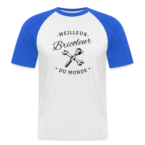 Le Meilleur Bricoleur du Monde sur T-shirt baseball manches courtes Homme