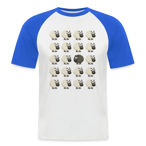 Mouton Noir : L'Esprit Libre sur T-shirt baseball manches courtes Homme