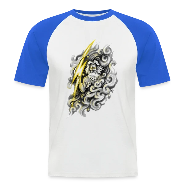 Zeus, Maître du Tonnerre sur T-shirt baseball manches courtes Homme