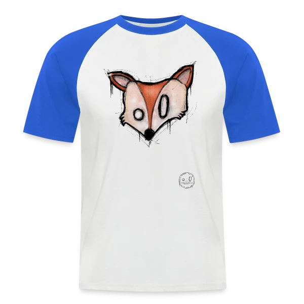 Renard Stylisé K-nimals sur T-shirt baseball manches courtes Homme