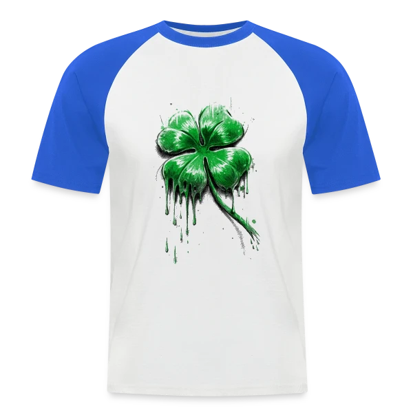Trèfle Fondant : La Chance en Fusion sur T-shirt baseball manches courtes Homme