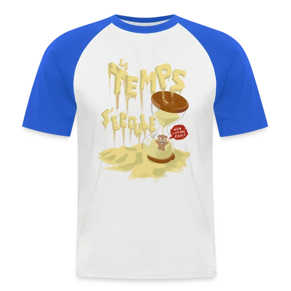 Le Temps C'Est Cool : Ourson Sablier Fun sur T-shirt baseball manches courtes Homme