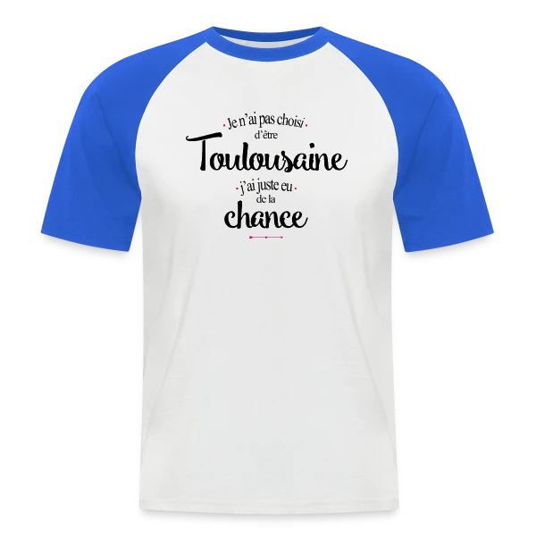 Fièrement Toulousaine : L'Esprit de la Ville Rose sur T-shirt baseball manches courtes Homme