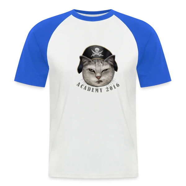 Académie des Chats Pirates sur T-shirt baseball manches courtes Homme