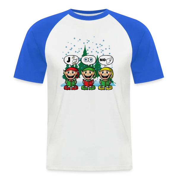 Esprit de Noël sur T-shirt baseball manches courtes Homme