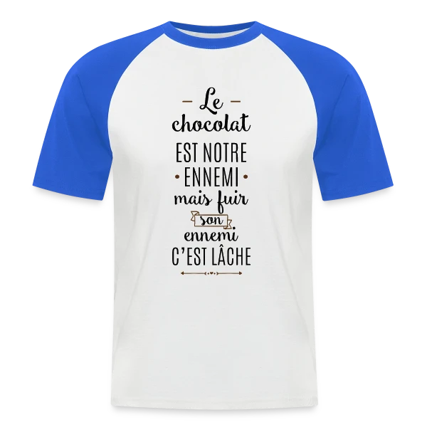Je peux pas, j'ai chocolat sur T-shirt baseball manches courtes Homme