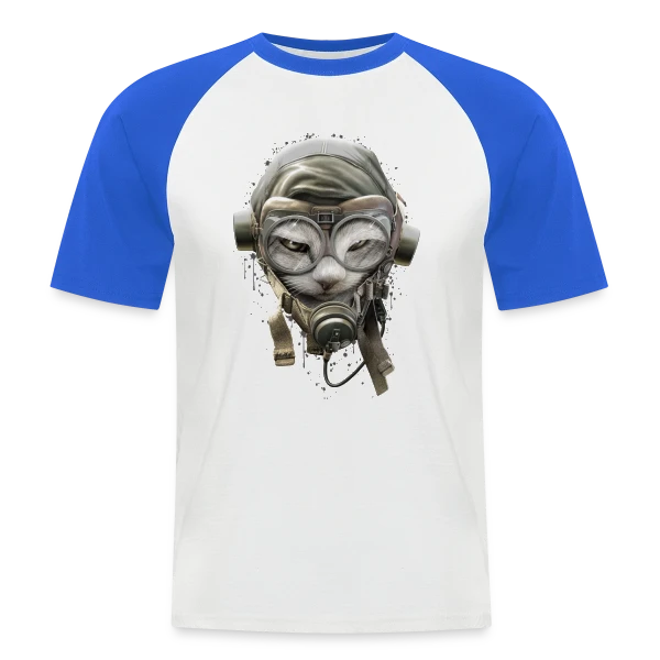 Chat Pilote Champion sur T-shirt baseball manches courtes Homme