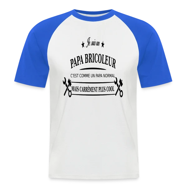Papa Bricoleur Expert sur T-shirt baseball manches courtes Homme