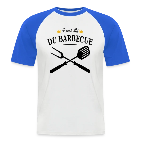Le Roi Incontesté du Barbecue sur T-shirt baseball manches courtes Homme