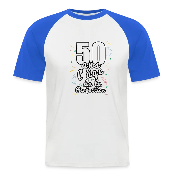 50 Ans Fabuleux : Un Demi-Siècle d'Aventures sur T-shirt baseball manches courtes Homme