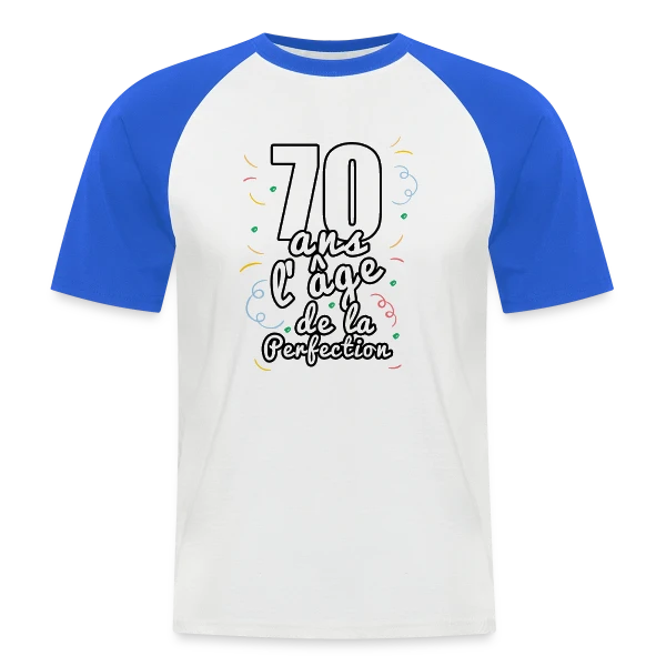 Anniversaire 70 Ans : Célébration Mémorable sur T-shirt baseball manches courtes Homme