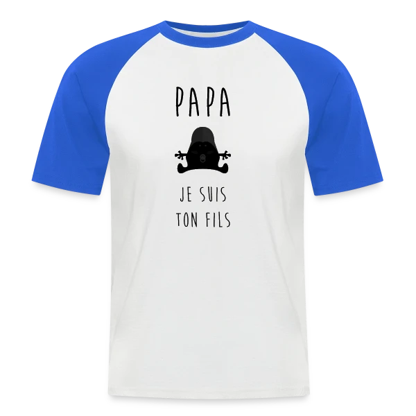 Iconique "Je suis ton père" - Cadeau Papa sur T-shirt baseball manches courtes Homme