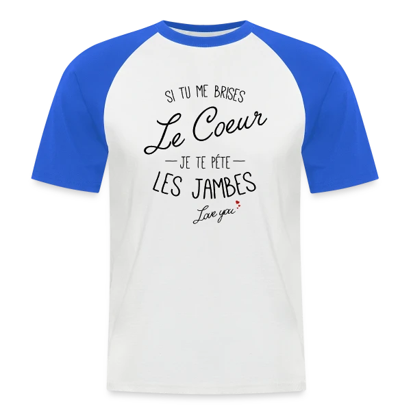 Cœur Brisé, Jambes Cassées ! sur T-shirt baseball manches courtes Homme