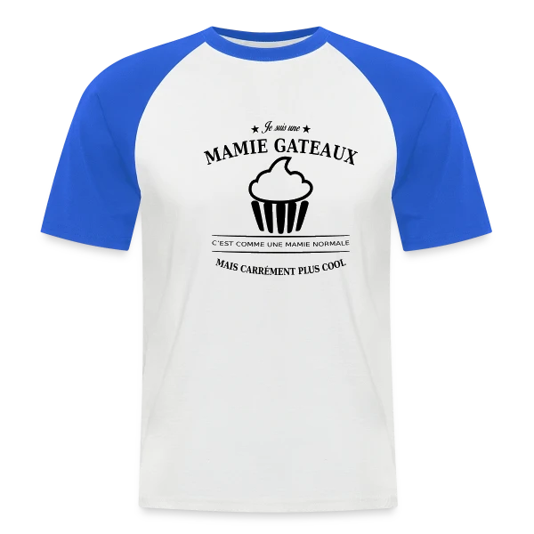 Mamie Gâteaux d'Amour sur T-shirt baseball manches courtes Homme