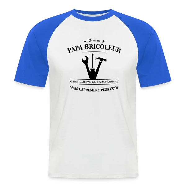 Papa Bricoleur: Le Roi du Bricolage sur T-shirt baseball manches courtes Homme