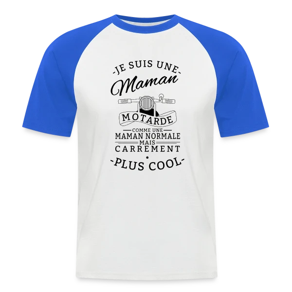 Maman Motarde : L'Asphalte au Coeur sur T-shirt baseball manches courtes Homme