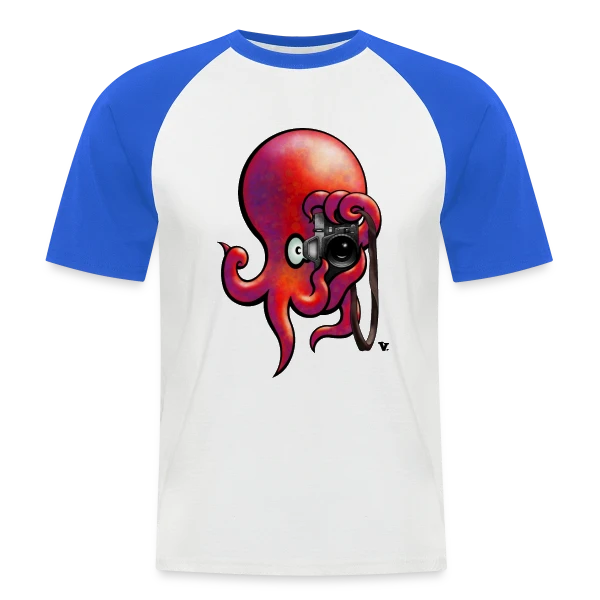 Poulparazzi - Le paparazzi des fonds marins sur T-shirt baseball manches courtes Homme