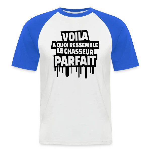 Le Chasseur Parfait : Humour Nature sur T-shirt baseball manches courtes Homme