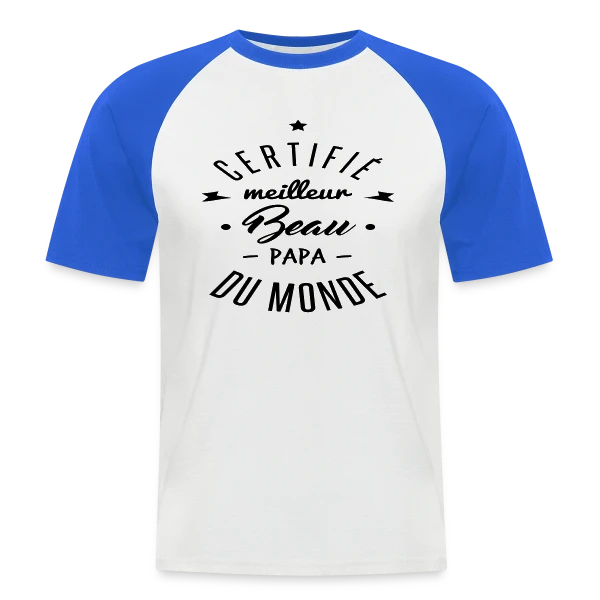 Meilleur Beau-Papa du Monde sur T-shirt baseball manches courtes Homme
