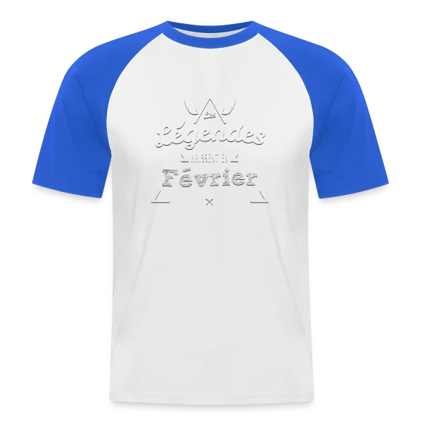 Février : Le Mois des Légendes sur T-shirt baseball manches courtes Homme