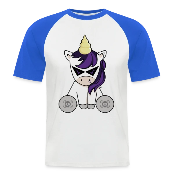Licorne Grunge : Rebelle et Mystérieuse sur T-shirt baseball manches courtes Homme