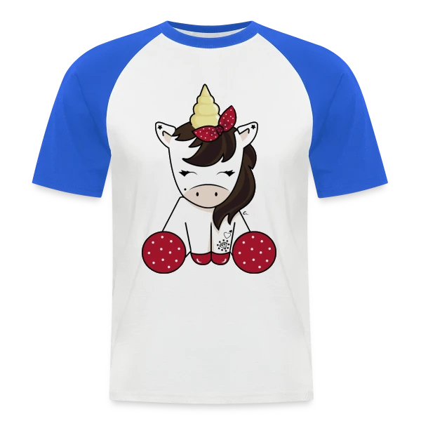 Licorne Rockabilly : Style Rétro Envoûtant sur T-shirt baseball manches courtes Homme