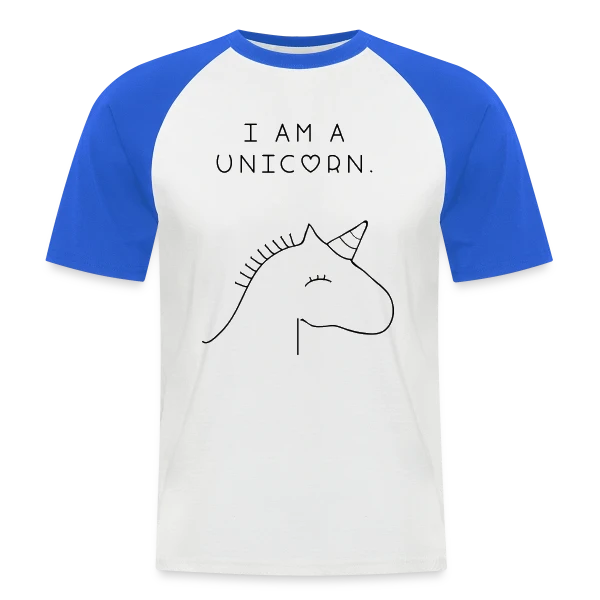 Je suis une Licorne Rêveuse sur T-shirt baseball manches courtes Homme