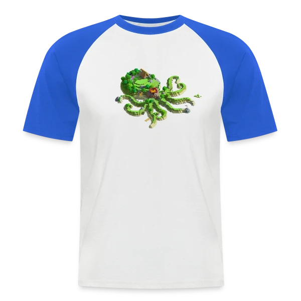 OctoCraft - L'île aux pieuvres sur T-shirt baseball manches courtes Homme