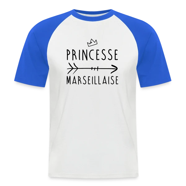 Princesse Marseillaise sur T-shirt baseball manches courtes Homme