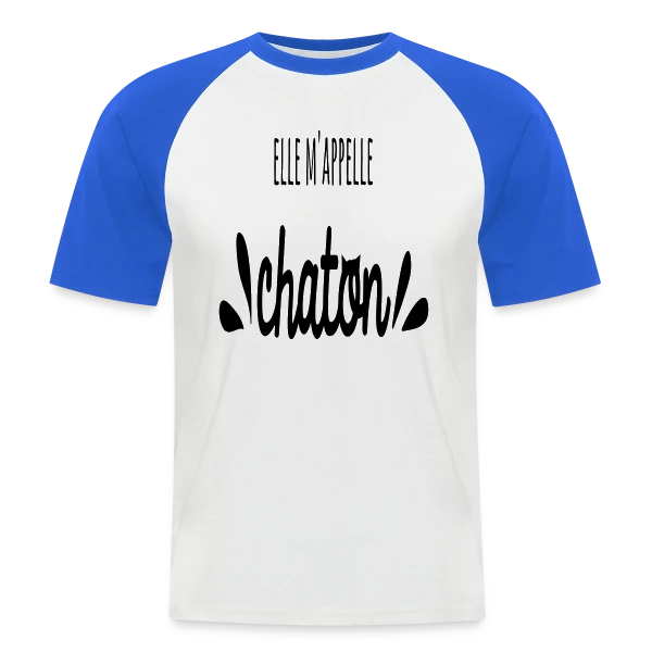 Elle M'appelle Chaton sur T-shirt baseball manches courtes Homme