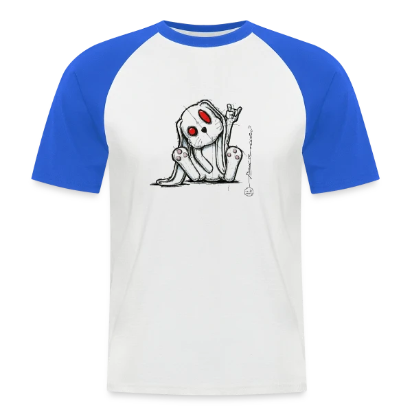 Lapin Rockeur Métal sur T-shirt baseball manches courtes Homme
