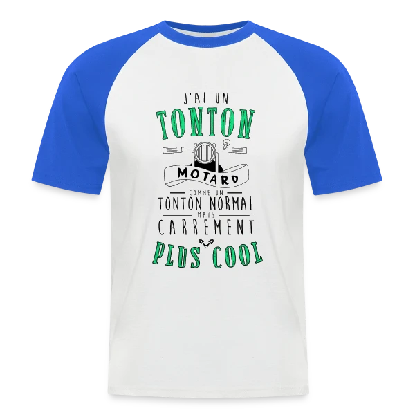 Mon Tonton Motard, le plus cool ! sur T-shirt baseball manches courtes Homme