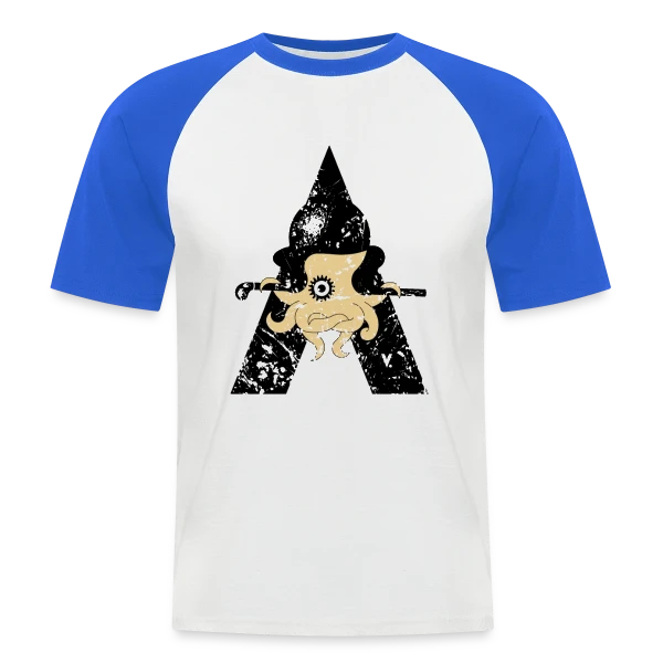 Poulpe Mécanique Steampunk sur T-shirt baseball manches courtes Homme