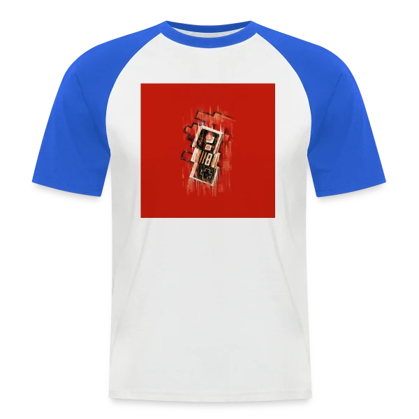 Vibration NES Rouge Rétro sur T-shirt baseball manches courtes Homme