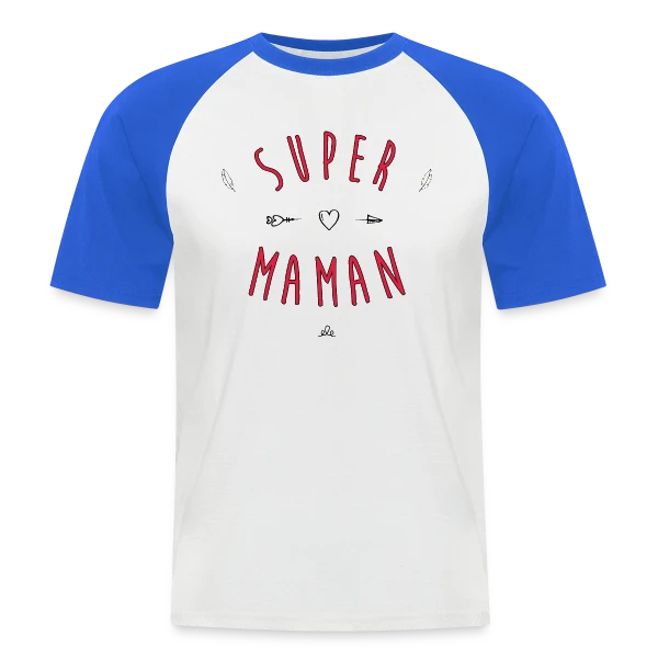 Super Maman : Cœur et Flèche, Votre Héroïne Quotidienne sur T-shirt baseball manches courtes Homme