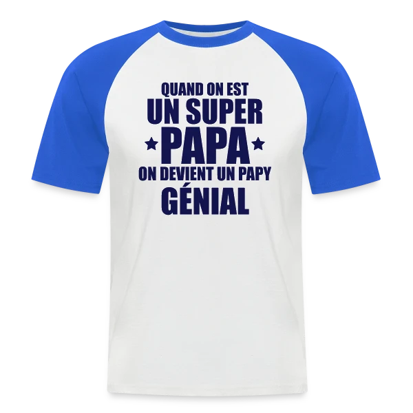 Annonce Grossesse : On Devient un Papy Génial ! sur T-shirt baseball manches courtes Homme