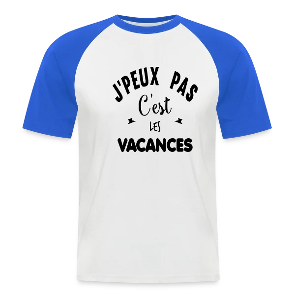 C'est les Vacances ! sur T-shirt baseball manches courtes Homme