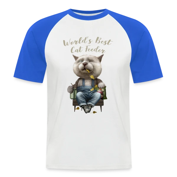 Meilleur Nourrisseur de Chats sur T-shirt baseball manches courtes Homme
