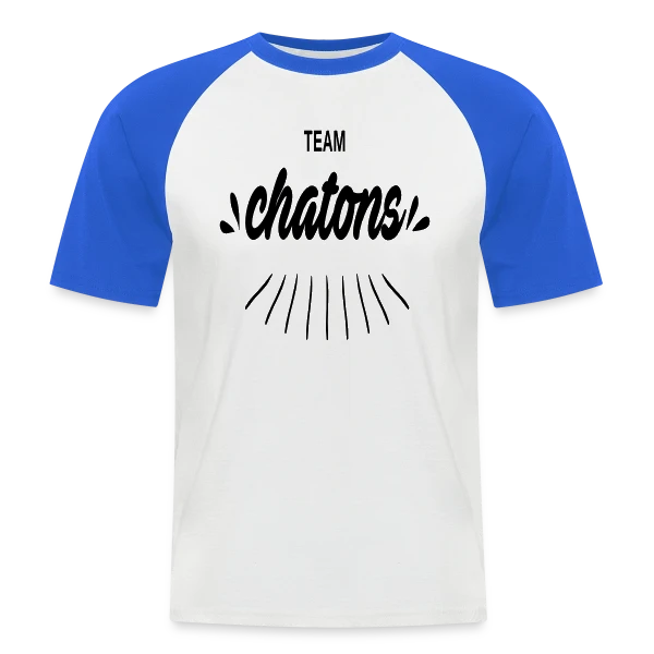 Team Chatons Stylé sur T-shirt baseball manches courtes Homme