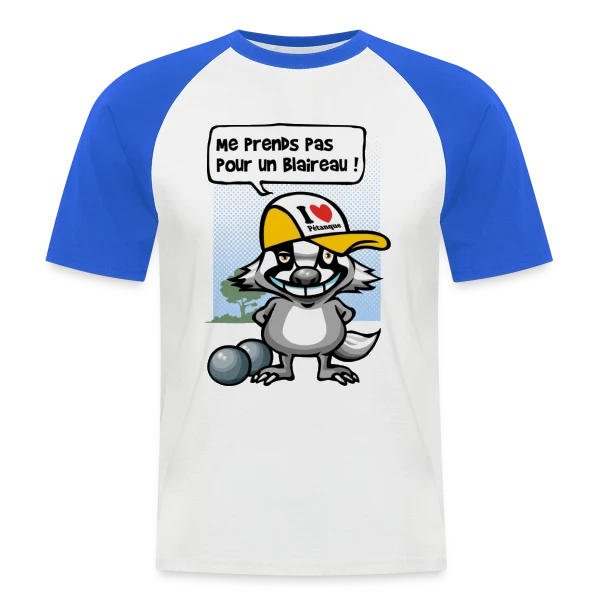Blaireau Pétanque : Le Maître des Boules sur T-shirt baseball manches courtes Homme