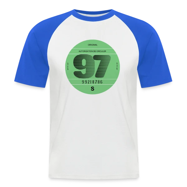 France Rétro 1997 : L'Icône Automobile Vintage sur T-shirt baseball manches courtes Homme
