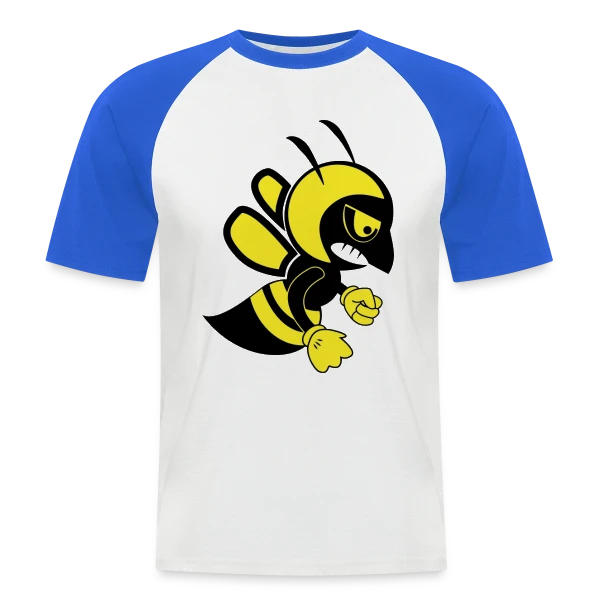 Abeille Furieuse Cartoon sur T-shirt baseball manches courtes Homme