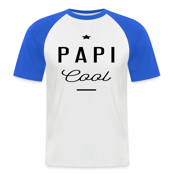 PAPI COOL sur T-shirt baseball manches courtes Homme