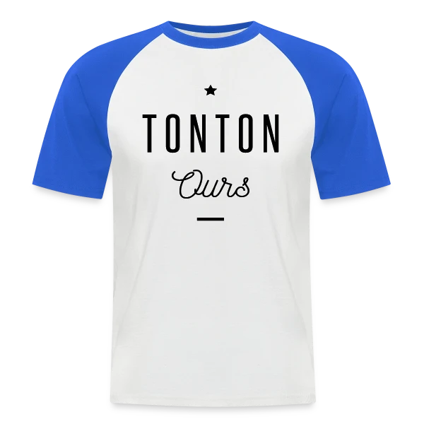 Tonton Ours sur T-shirt baseball manches courtes Homme