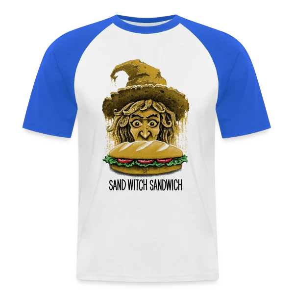 Sorcière des Sables & Son Sandwich sur T-shirt baseball manches courtes Homme