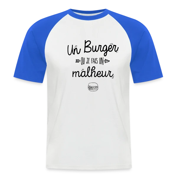 L'Empereur du Burger sur T-shirt baseball manches courtes Homme