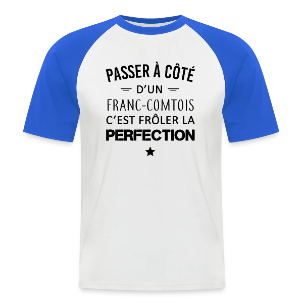 Franc-Comtois : Touchez la Perfection du Doigt sur T-shirt baseball manches courtes Homme