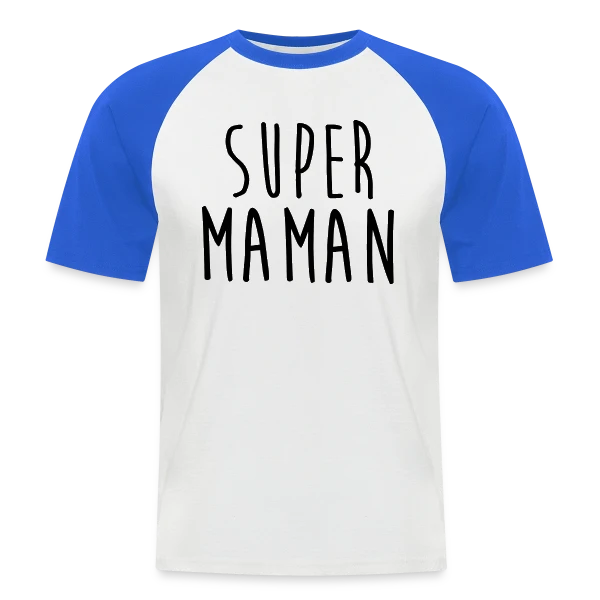 SUPER MAMAN : T-shirt Hommage à une Héroïne sur T-shirt baseball manches courtes Homme