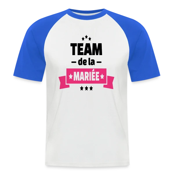 Team de la Mariée : EVJF Inoubliable entre Amies sur T-shirt baseball manches courtes Homme